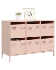 Buffet rose 101,5x39x73,5 cm acier laminé à froid | Mobilier & Déco