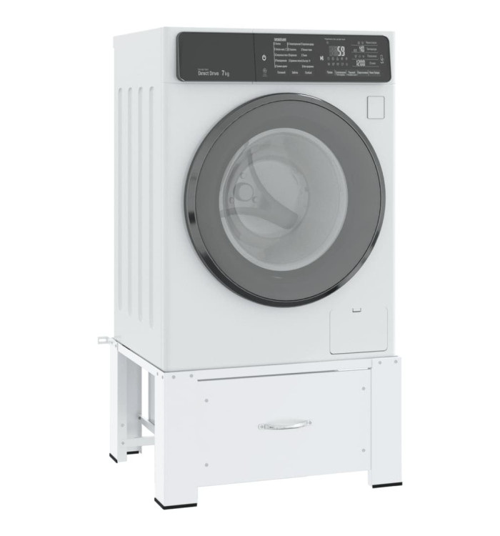 Socle pour machine à laver avec tiroir Blanc | Mobilier & Déco