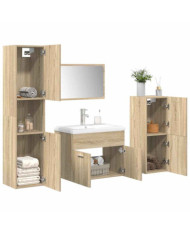 Ensemble de meubles de salle de bain 5 pcs chêne sonoma | Mobilier & Déco