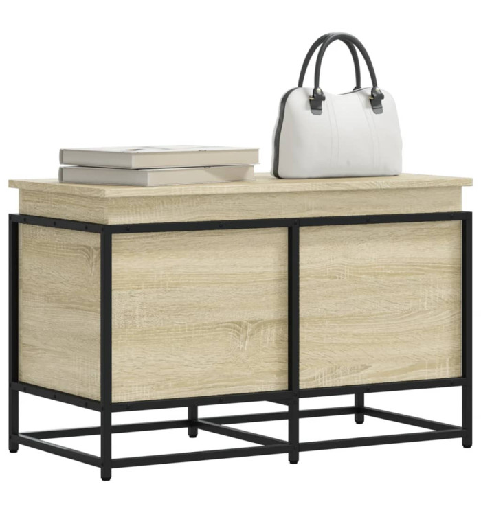 Boîte de rangement avec couvercle chêne sonoma bois ingénierie | Mobilier & Déco