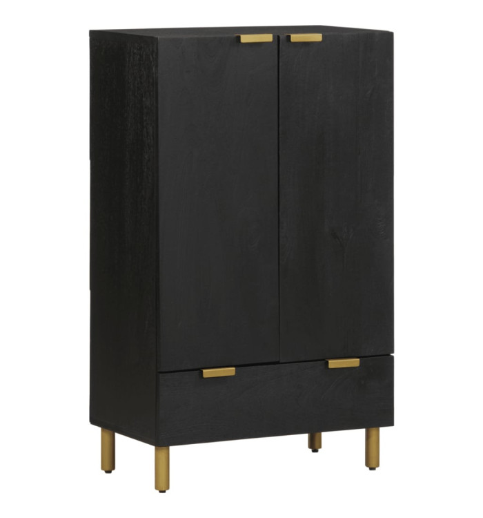 Buffet noir 60x33x100 cm bois d'ingénierie | Mobilier & Déco