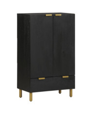 Buffet noir 60x33x100 cm bois d'ingénierie | Mobilier & Déco