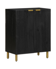 Buffet noir 60x33x75 cm bois d'ingénierie | Mobilier & Déco