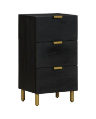 Buffet noir 40x33x75 cm bois d'ingénierie | Mobilier & Déco