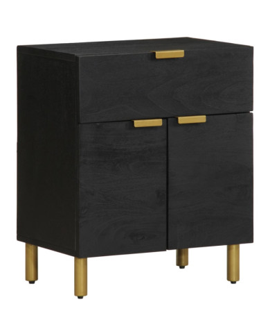 Table de chevet noir 50x33x60 cm bois d'ingénierie | Mobilier & Déco