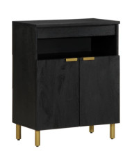 Buffet noir 60x33x75 cm bois d'ingénierie | Mobilier & Déco