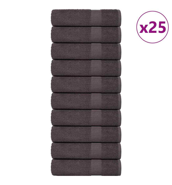 Serviettes de bain 25 pcs anthracite 100x150 cm 100% coton | Mobilier & Déco