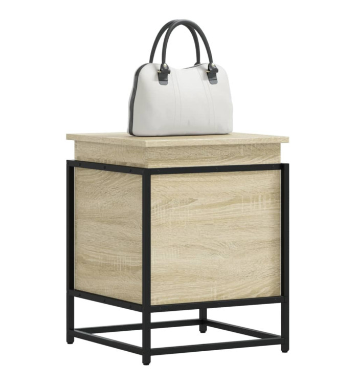 Boîte de rangement avec couvercle chêne sonoma bois ingénierie | Mobilier & Déco