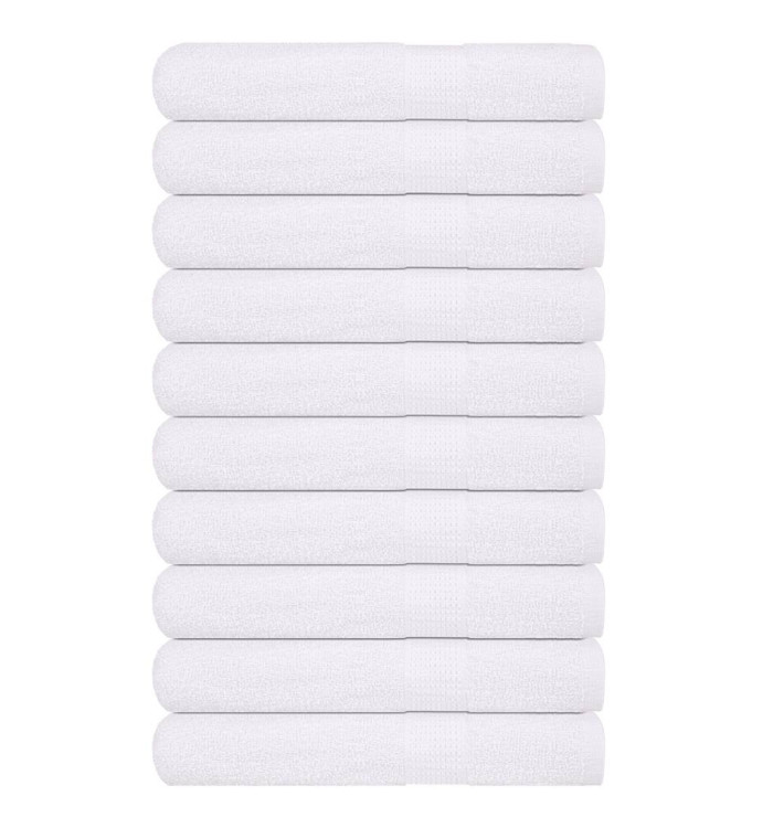 Serviettes 10 pcs blanc 100x200 cm 360 g/m² 100% coton | Mobilier & Déco