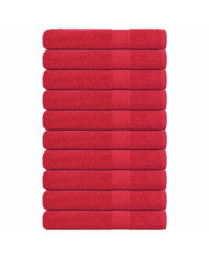 Serviettes de sauna 10 pcs rouge 80x200 cm 360 g/m² 100% coton | Mobilier & Déco