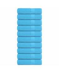Serviettes de bain 10pcs turquoise 100x150cm 360g/m² 100% coton | Mobilier & Déco