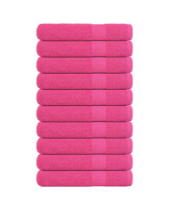 Serviettes 10 pcs rose 100x200 cm 360 g/m² 100% coton | Mobilier & Déco