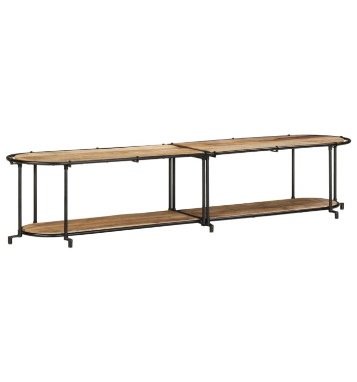 Meuble TV 200x42x40 cm bois massif de manguier brut | Mobilier & Déco