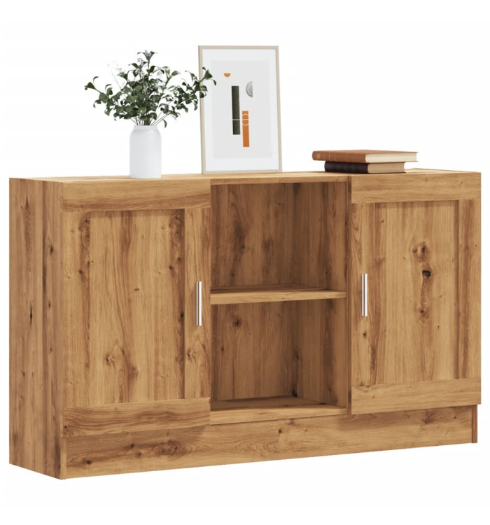 Buffet chêne artisanal 120x30,5x70 cm bois d'ingénierie | Mobilier & Déco