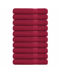 Serviettes 10 pcs bordeaux 100x200 cm 360 g/m² 100% coton | Mobilier & Déco