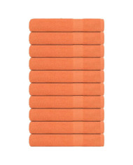 Serviettes 10 pcs orange 100x200 cm 360 g/m² 100% coton | Mobilier & Déco