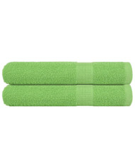 Serviettes 2 pcs vert pomme 100x200 cm 360 g/m² 100% coton | Mobilier & Déco