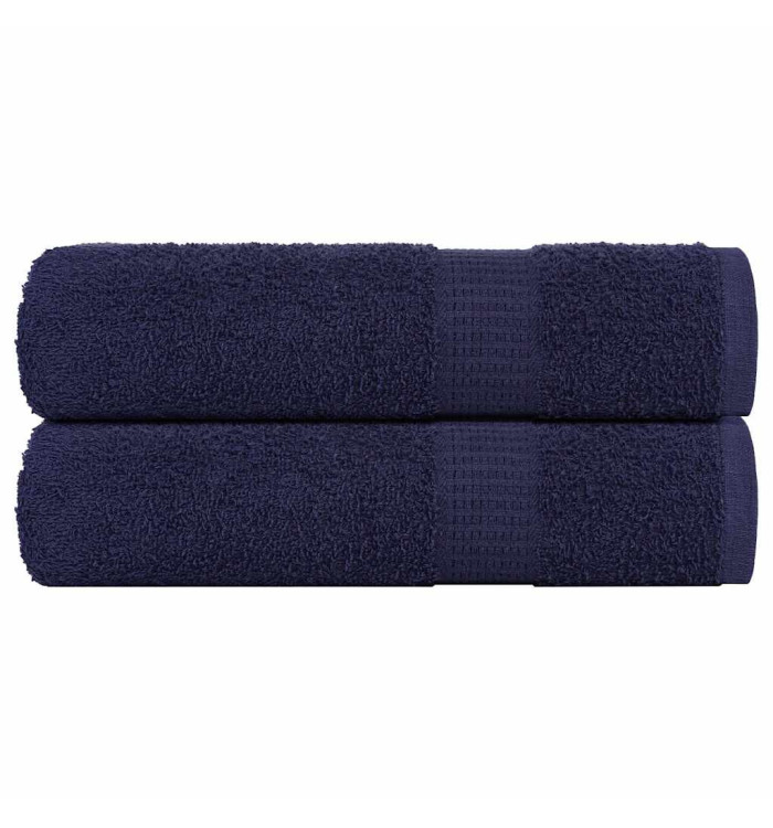 Serviettes de bain 2 pcs bleu marine 100x150 cm 100% coton | Mobilier & Déco