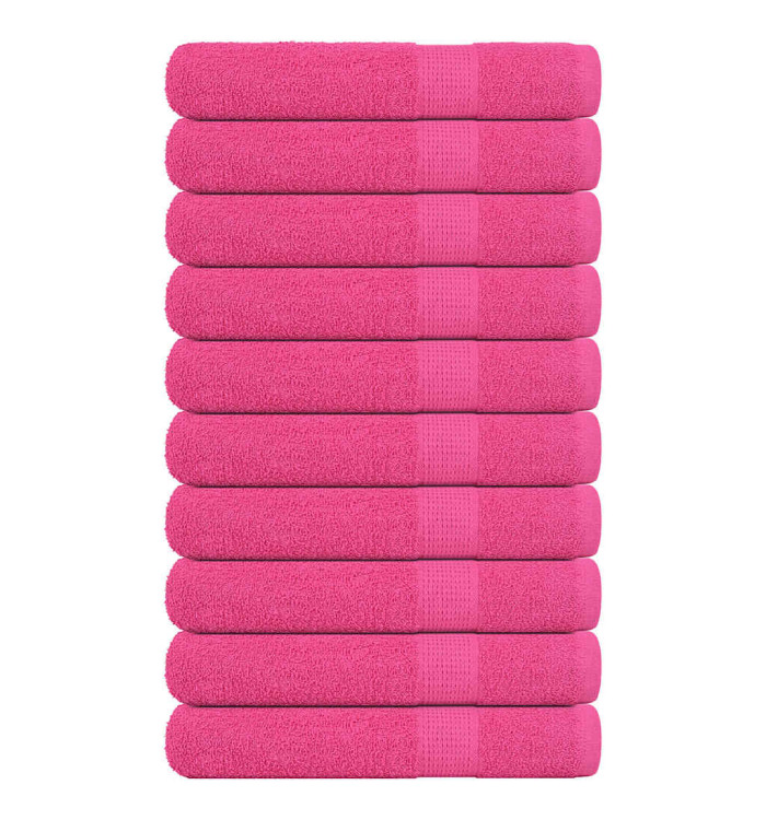 Serviettes de sauna 10 pcs rose 80x200 cm 360 g/m² 100% coton | Mobilier & Déco