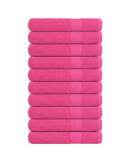 Serviettes de sauna 10 pcs rose 80x200 cm 360 g/m² 100% coton | Mobilier & Déco