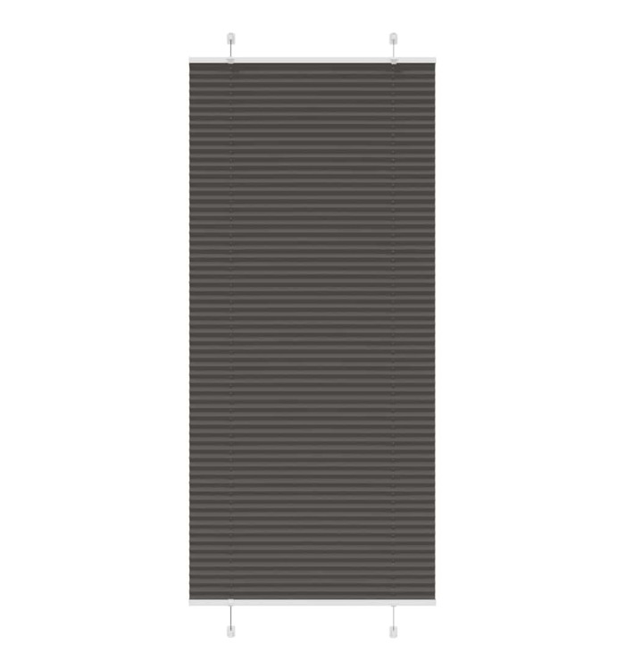 Store plissé noir 90x200 cm largeur du tissu 89,4 cm polyester | Mobilier & Déco