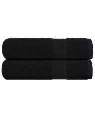 Serviettes de bain 2 pcs noir 100x150 cm 360 g/m² 100% coton | Mobilier & Déco
