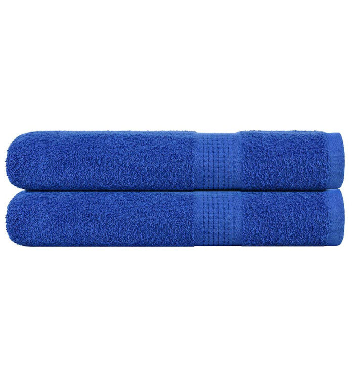 Serviettes 2 pcs bleu 100x200 cm 360 g/m² 100% coton | Mobilier & Déco