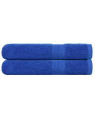 Serviettes 2 pcs bleu 100x200 cm 360 g/m² 100% coton | Mobilier & Déco
