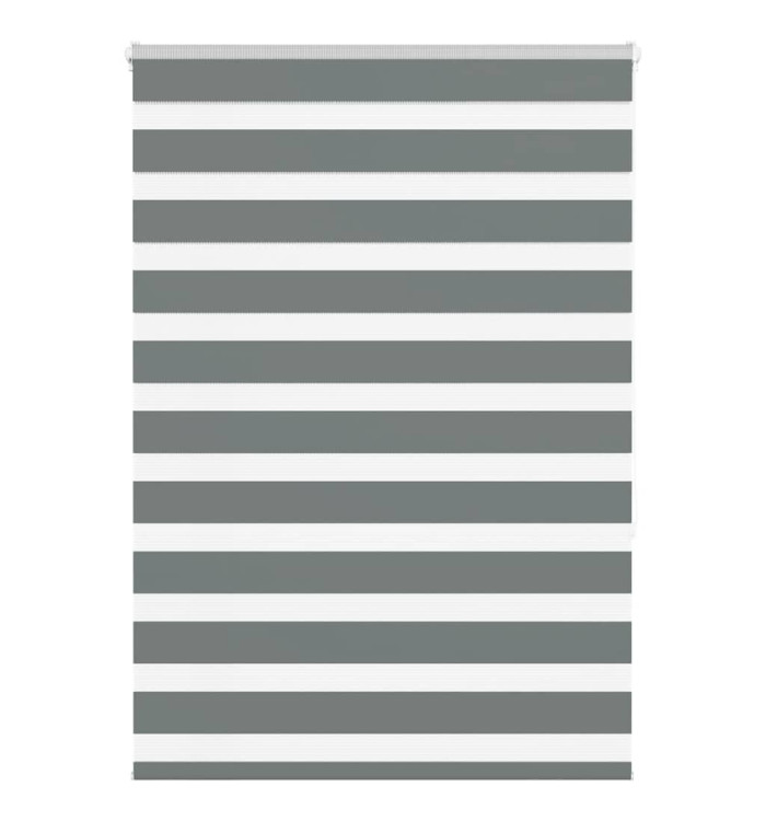 Store zèbre gris foncé largeur du tissu 110,9 cm polyester | Mobilier & Déco