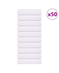 Essuie-mains 50 pcs blanc 50x100 cm 360 g/m² 100% coton | Mobilier & Déco