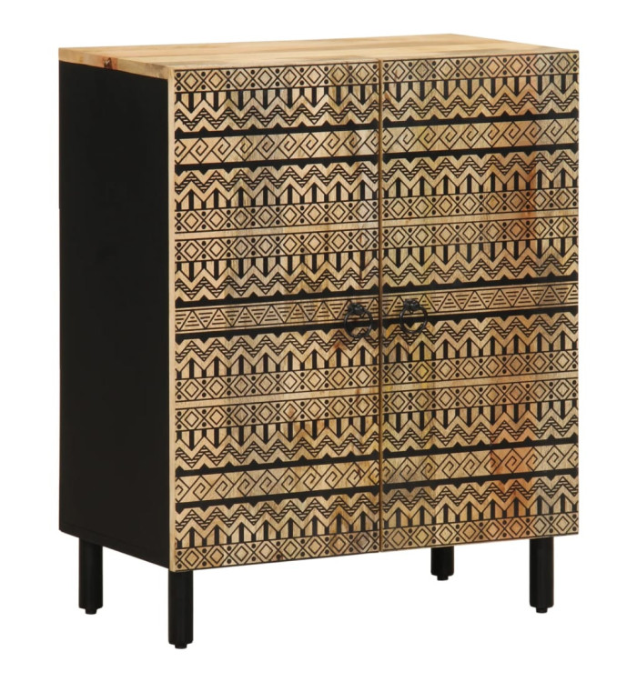 Buffet 60x33,5x75 cm bois de manguier brut massif | Mobilier & Déco