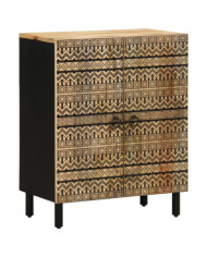 Buffet 60x33,5x75 cm bois de manguier brut massif | Mobilier & Déco
