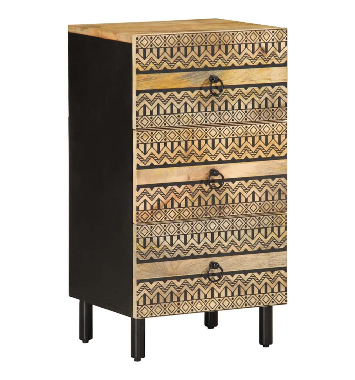 Buffet 40x33,5x75 cm bois de manguier brut massif | Mobilier & Déco