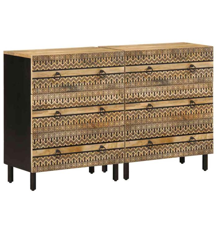 Buffets 2 pcs bois massif de manguier | Mobilier & Déco