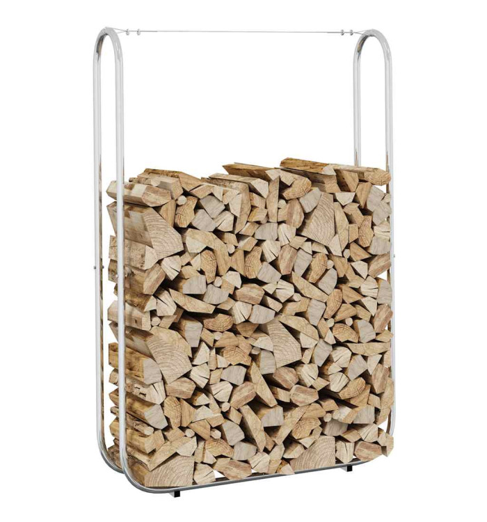 Portant de bois de chauffage 100x25x150 cm acier galvanisé | Mobilier & Déco