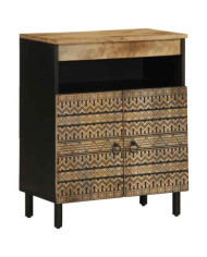 Buffet 60x33,5x75 cm bois de manguier brut massif | Mobilier & Déco
