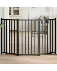 Barrière pour chien pliable 3 panneaux 150 cm bois sapin massif | Mobilier & Déco