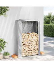 Portant de bois de chauffage et housse de pluie acier galvanisé | Mobilier & Déco
