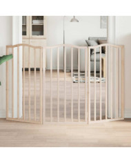 Barrière pour chien pliable 3 panneaux 150 cm bois de peuplier | Mobilier & Déco
