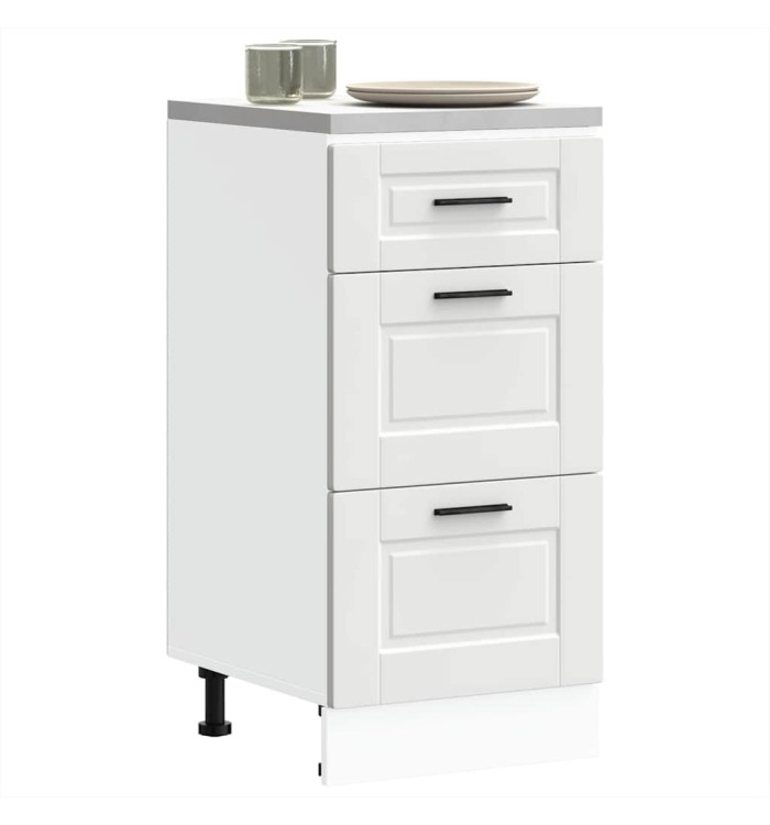 Armoire de cuisine Porto blanc bois d'ingénierie | Mobilier & Déco