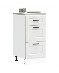 Armoire de cuisine Porto blanc bois d'ingénierie | Mobilier & Déco