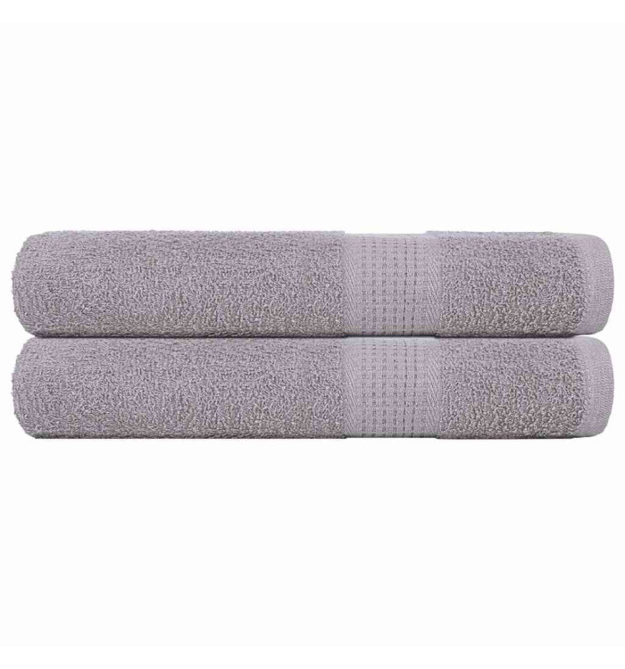 Serviettes de sauna 2 pcs gris 80x200 cm 360 g/m² 100% coton | Mobilier & Déco