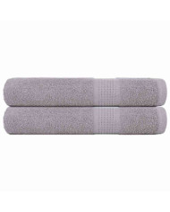 Serviettes de sauna 2 pcs gris 80x200 cm 360 g/m² 100% coton | Mobilier & Déco