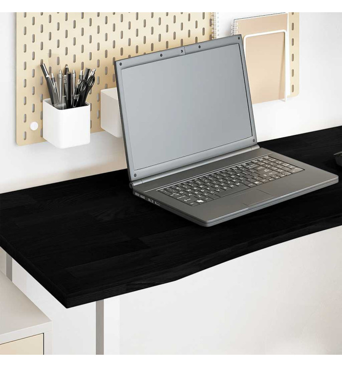 Dessus de bureau marron foncé bois chêne massif rectangulaire | Mobilier & Déco