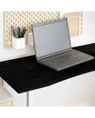 Dessus de bureau marron foncé bois chêne massif rectangulaire | Mobilier & Déco