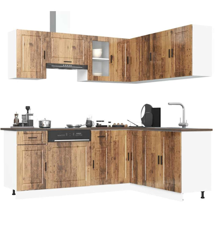 Ensemble d'armoires de cuisine 11 pcs Porto bois d'ingénierie | Mobilier & Déco