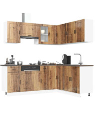 Ensemble d'armoires de cuisine 11 pcs Porto bois d'ingénierie | Mobilier & Déco
