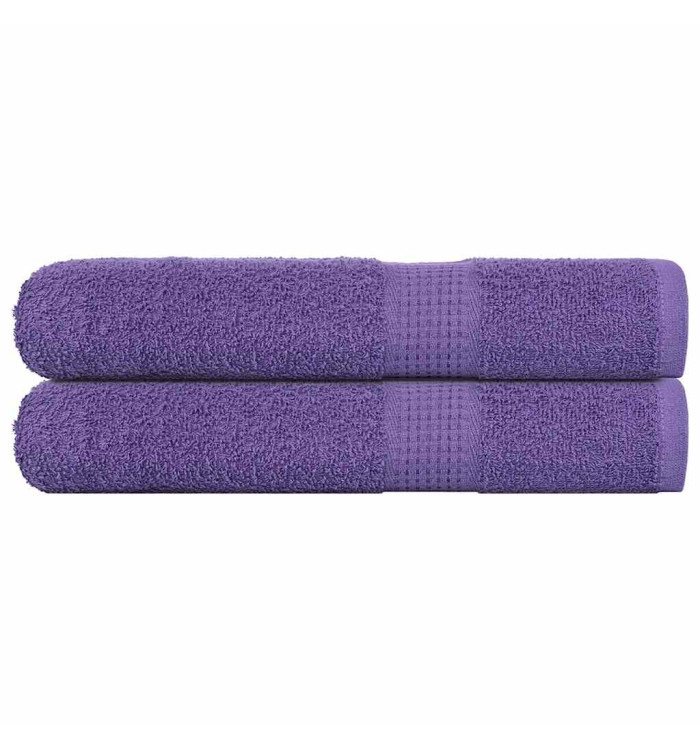 Serviettes de sauna 2 pcs violet 80x200 cm 360 g/m² 100% coton | Mobilier & Déco