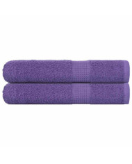 Serviettes de sauna 2 pcs violet 80x200 cm 360 g/m² 100% coton | Mobilier & Déco