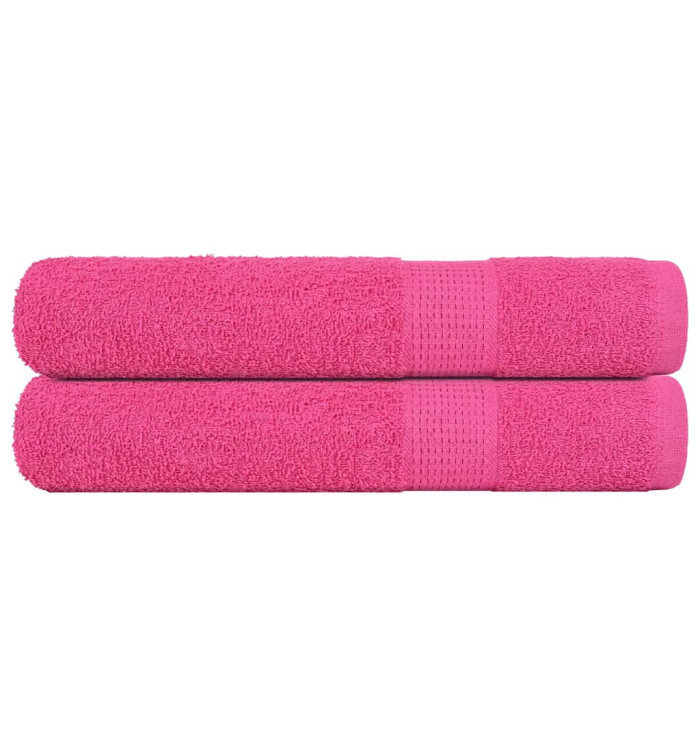 Serviettes de sauna 2 pcs rose 80x200 cm 360 g/m² 100% coton | Mobilier & Déco